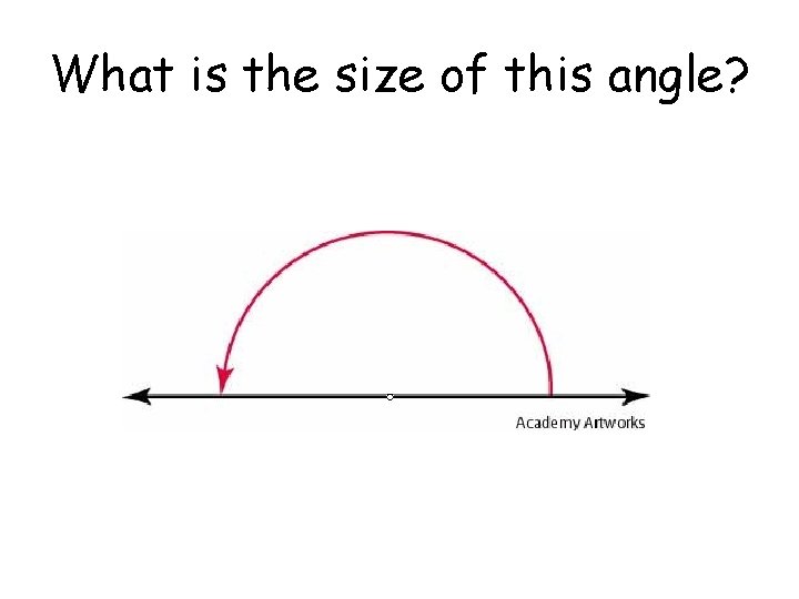What is the size of this angle? 