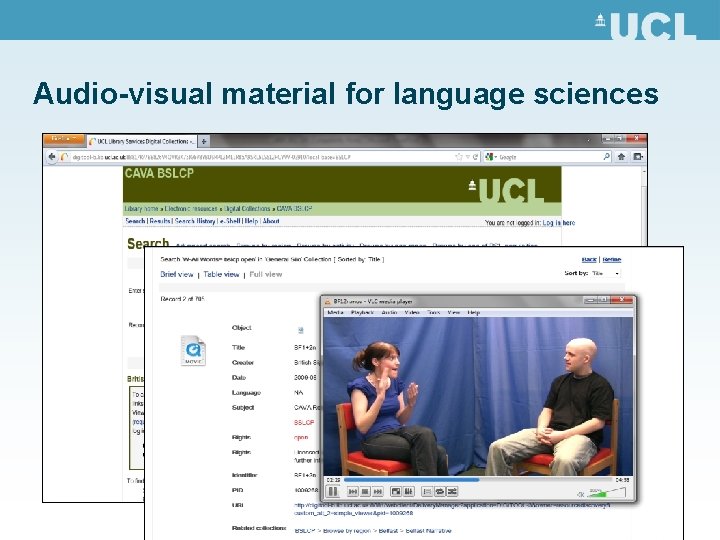 Audio-visual material for language sciences 