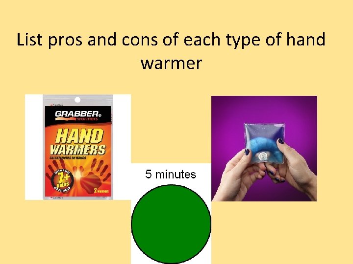 List pros and cons of each type of hand warmer 