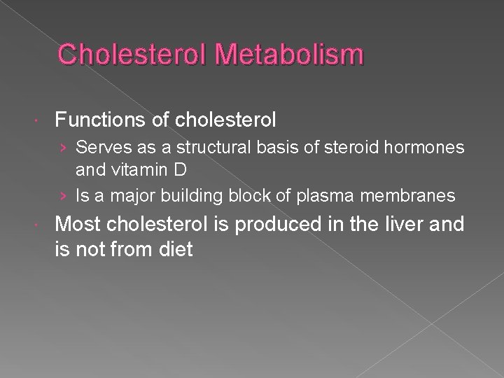 Cholesterol Metabolism Functions of cholesterol › Serves as a structural basis of steroid hormones