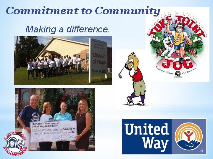 Commitment to Community Making a difference. 