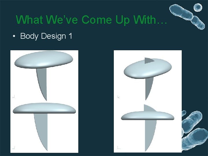 What We’ve Come Up With… • Body Design 1 