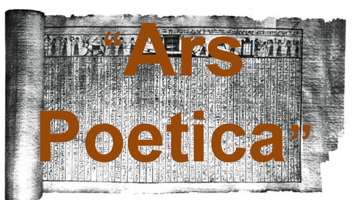 “Ars Poetica” 