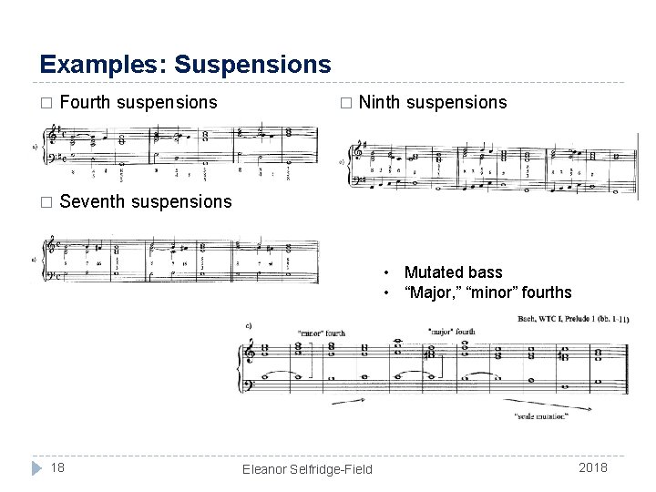 Examples: Suspensions � Fourth suspensions � Ninth suspensions �Fourth suspensions � Seventh suspensions •