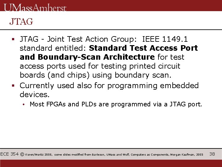 JTAG § JTAG - Joint Test Action Group: IEEE 1149. 1 standard entitled: Standard