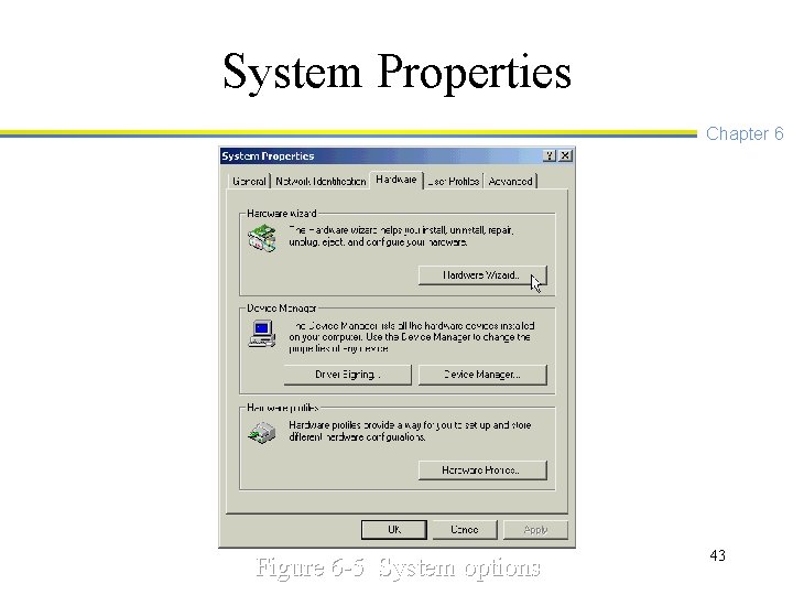 System Properties Chapter 6 Figure 6 -5 System options 43 
