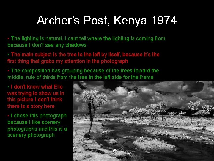 Archer's Post, Kenya 1974 • The lighting is natural, I cant tell where the