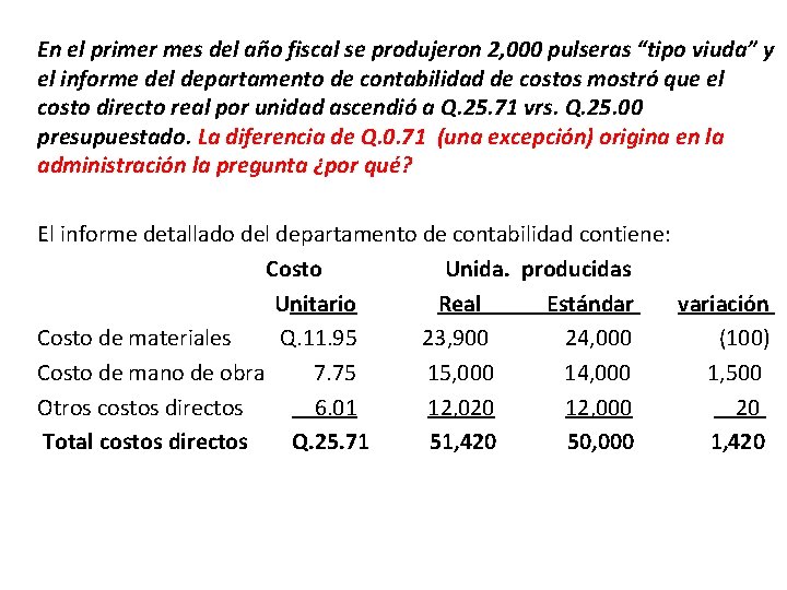 En el primer mes del año fiscal se produjeron 2, 000 pulseras “tipo viuda”