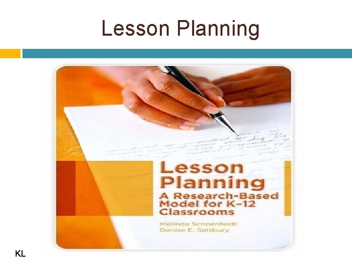 Lesson Planning KL 