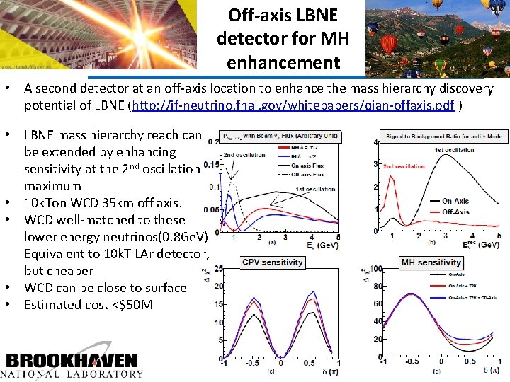 Off-axis LBNE detector for MH enhancement • A second detector at an off-axis location