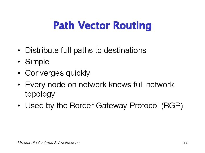 Introduction to Multicast Network Protocols October 5 1999