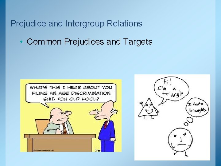 Prejudice and Intergroup Relations • Common Prejudices and Targets 