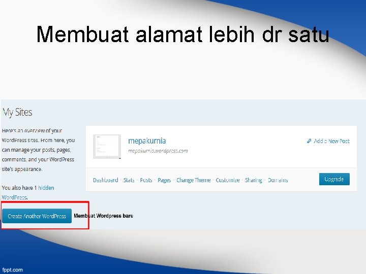 Membuat alamat lebih dr satu 