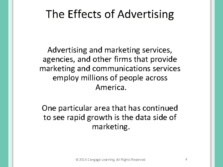 The Effects of Advertising and marketing services, agencies, and other firms that provide marketing
