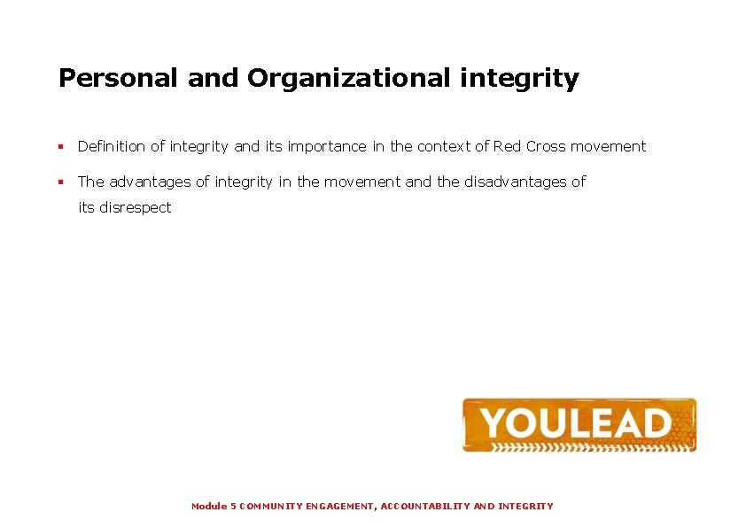 Personal and Organizational integrity § Definition of integrity and its importance in the context