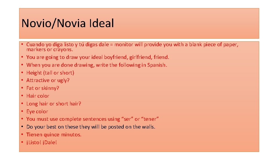 Novio/Novia Ideal • Cuando yo diga listo y tú digas dale = monitor will