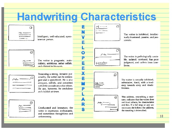 Handwriting Characteristics 18 