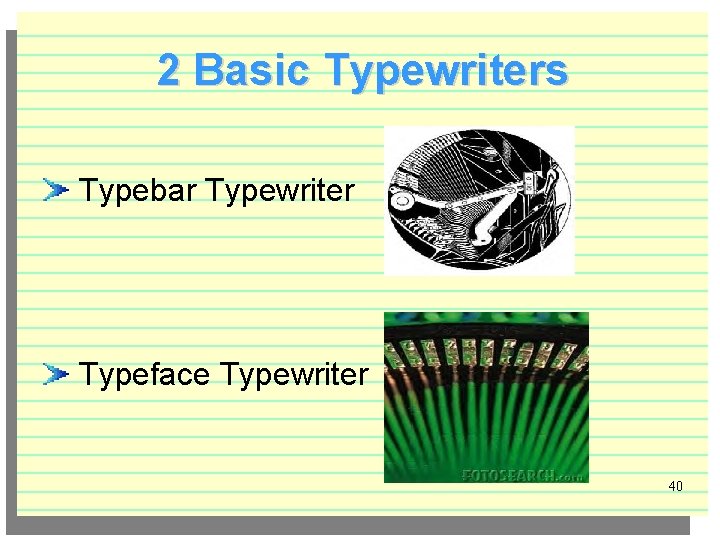 2 Basic Typewriters Typebar Typewriter Typeface Typewriter 40 