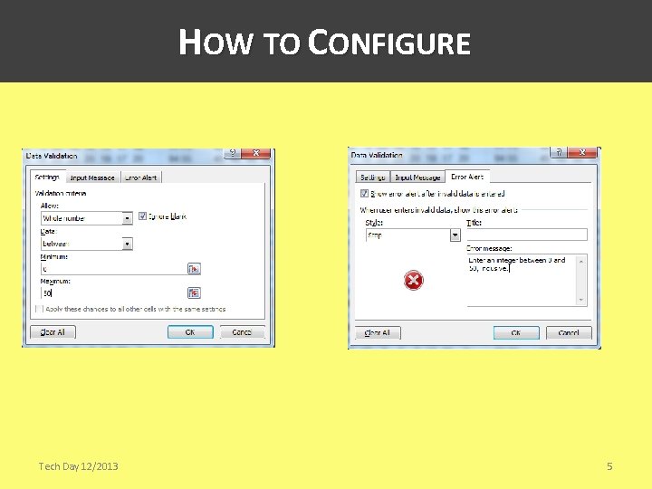 HOW TO CONFIGURE Tech Day 12/2013 5 