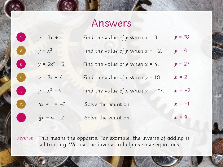 Answers s y = 3 x + 1 Find the value of y when Answers s y = 3 x + 1 Find the value of y when