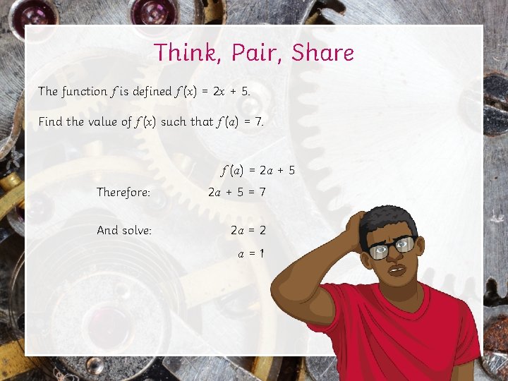 Think, Pair, Share The function f is defined f (x) = 2 x + Think, Pair, Share The function f is defined f (x) = 2 x +