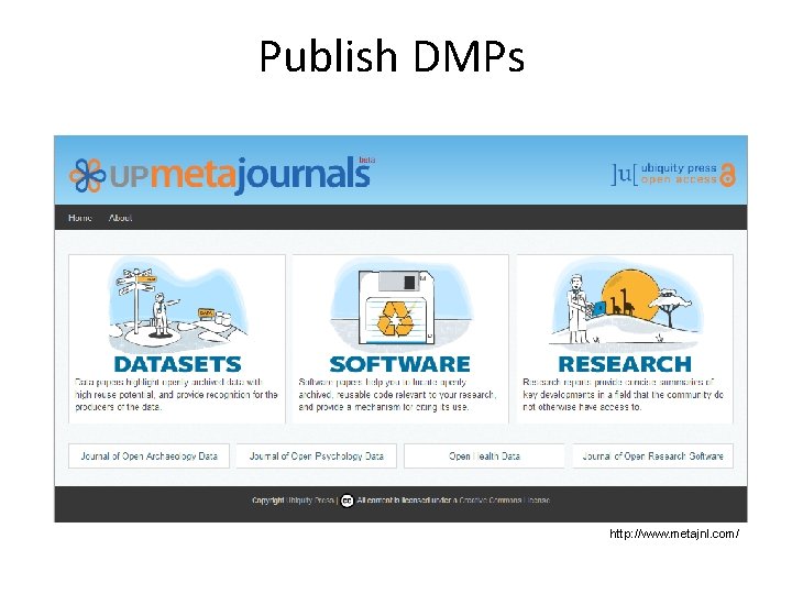 Publish DMPs http: //www. metajnl. com/ 