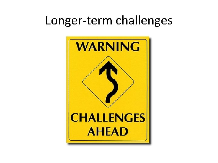 Longer-term challenges 