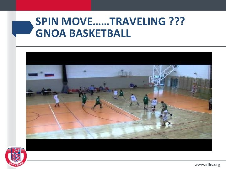 SPIN MOVE……TRAVELING ? ? ? GNOA BASKETBALL www. nfhs. org 