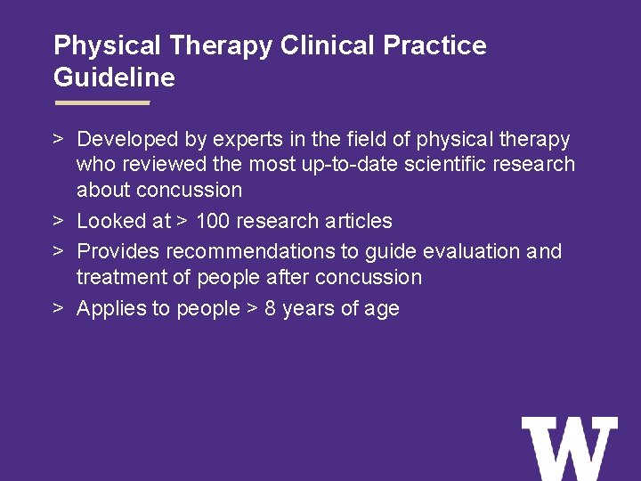 Physical Therapy Clinical Practice Guideline > Developed by experts in the field of physical