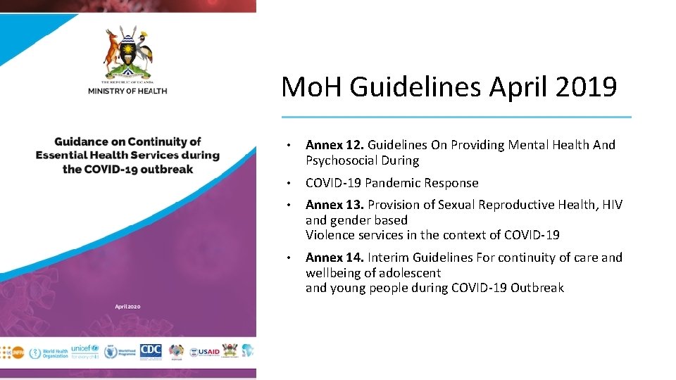 Mo. H Guidelines April 2019 • Annex 12. Guidelines On Providing Mental Health And