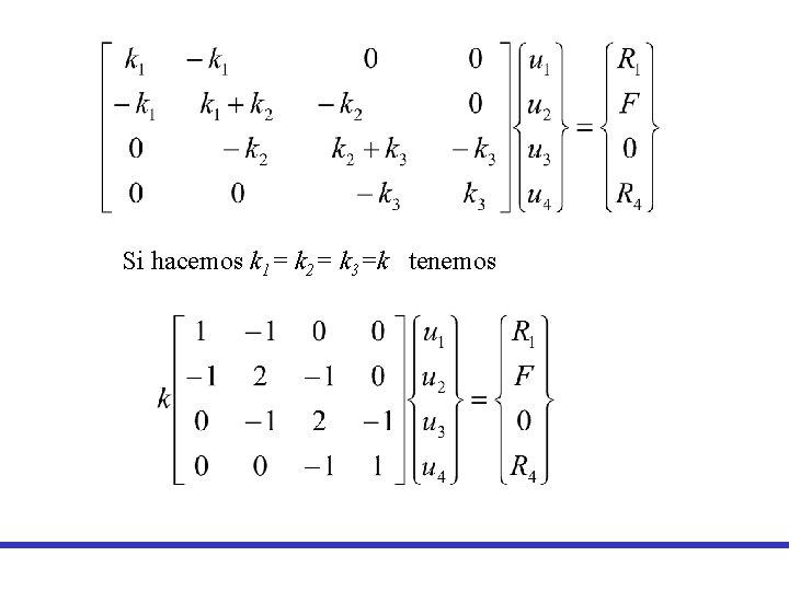 Si hacemos k 1= k 2= k 3=k tenemos Si hacemos k 1= k 2= k 3=k tenemos