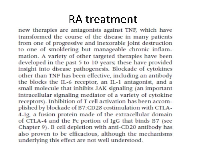 RA treatment 