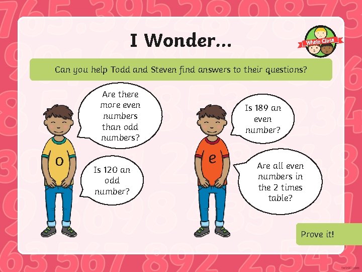 I Wonder… Can you help Todd and Steven find answers to their questions? Are