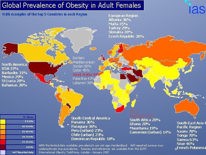 Global Prevalence of Obesity in Adult Females With examples of the top 5 Countries