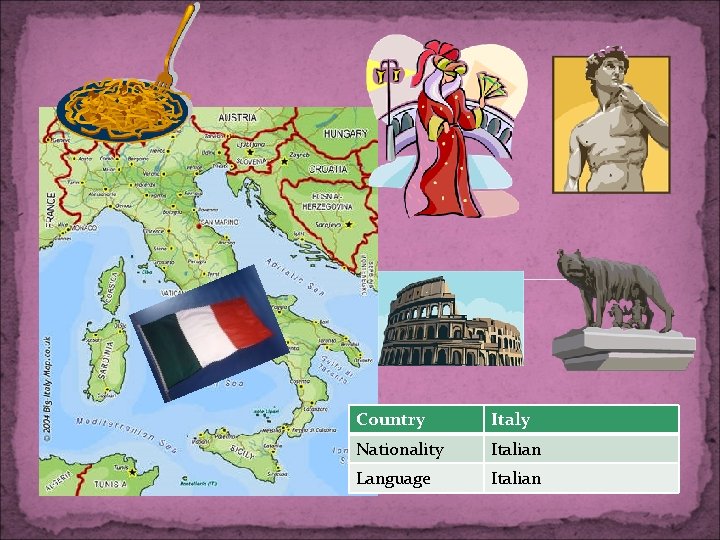 Country Italy Nationality Italian Language Italian 