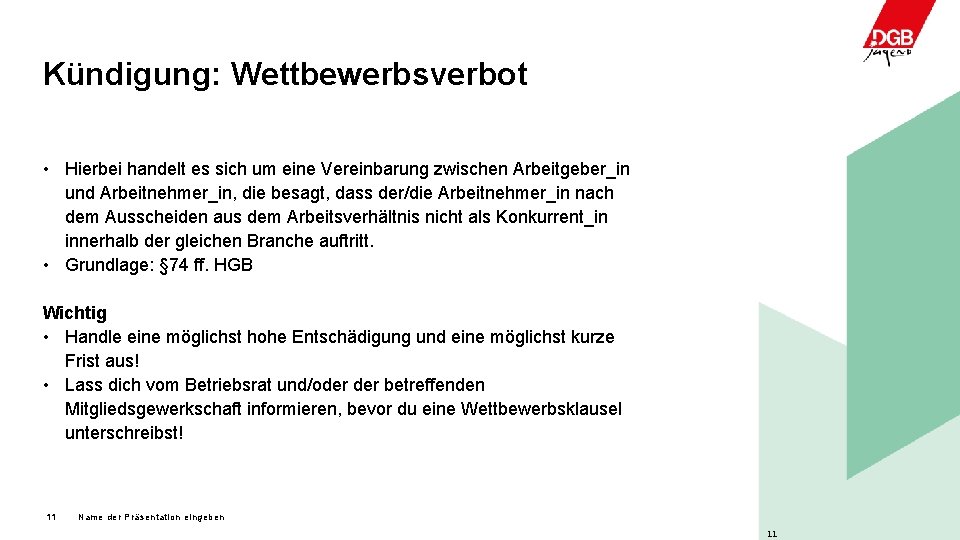 Kündigung: Wettbewerbsverbot • Hierbei handelt es sich um eine Vereinbarung zwischen Arbeitgeber_in und Arbeitnehmer_in,