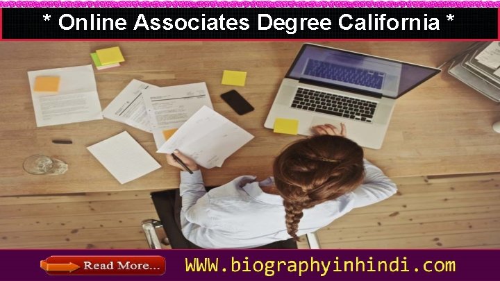 * Online Associates Degree California * 