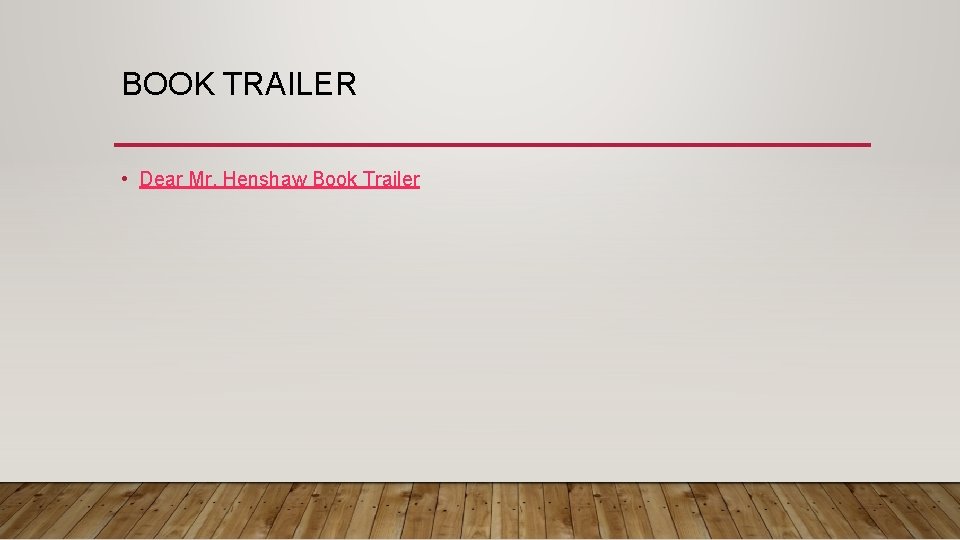 BOOK TRAILER • Dear Mr. Henshaw Book Trailer 