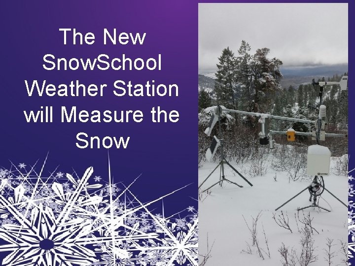 The New Snow. School Weather Station will Measure the Snow 