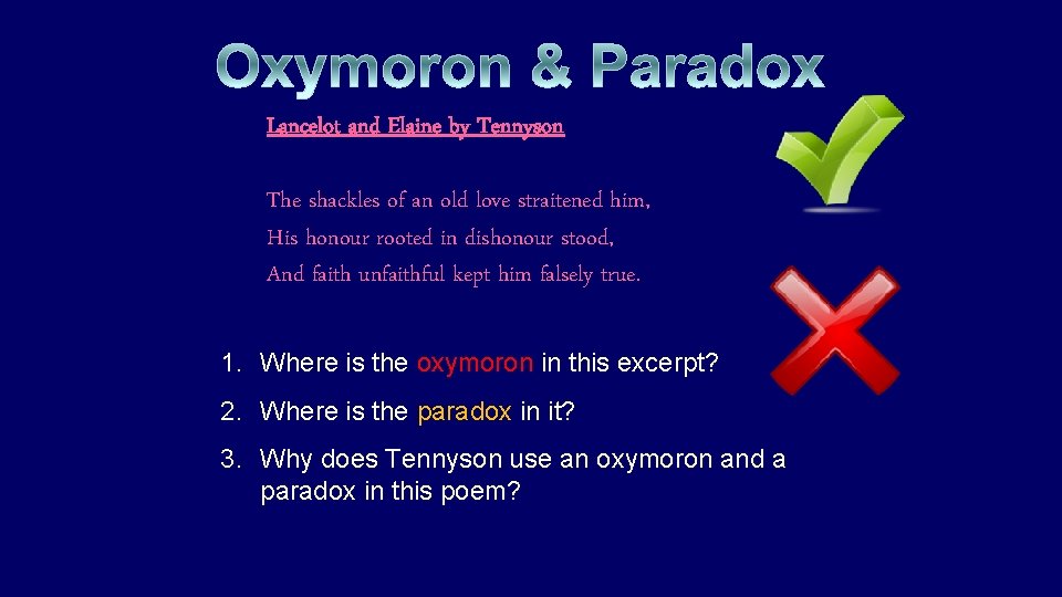 Lancelot and Elaine by Tennyson The shackles of an old love straitened him, His
