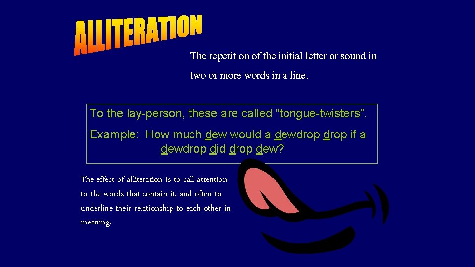 The repetition of the initial letter or sound in two or more words in