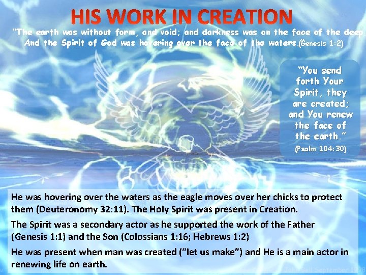 “The earth was without form, and void; and darkness was on the face of