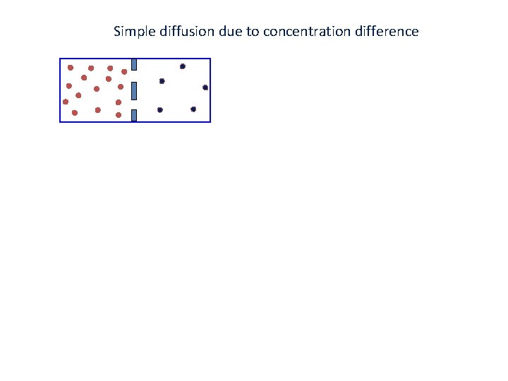 Simple diffusion due to concentration difference 