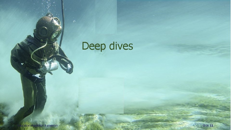 Deep dives Education inspection framework Slide 11 