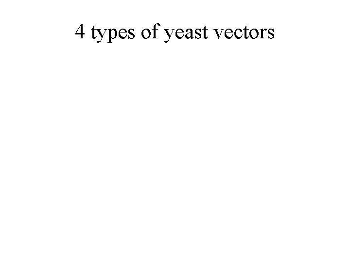 4 types of yeast vectors 