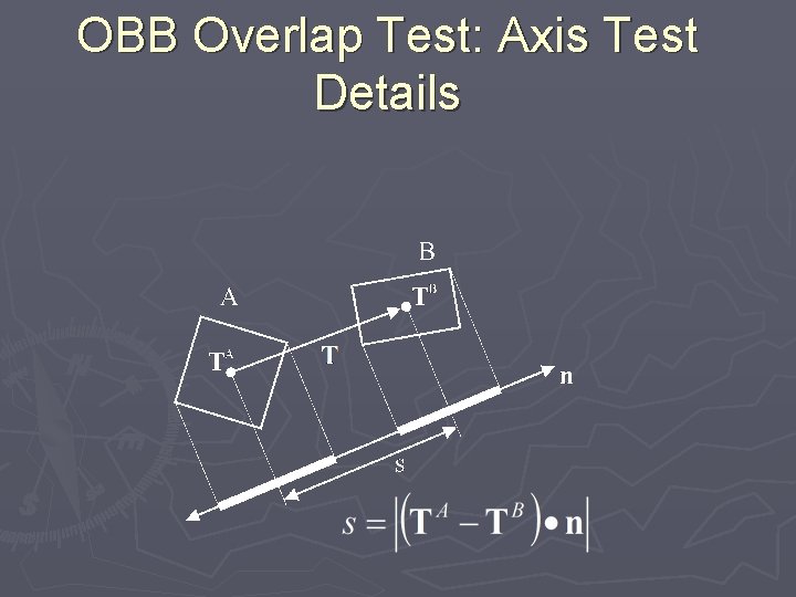 OBB Overlap Test: Axis Test Details 