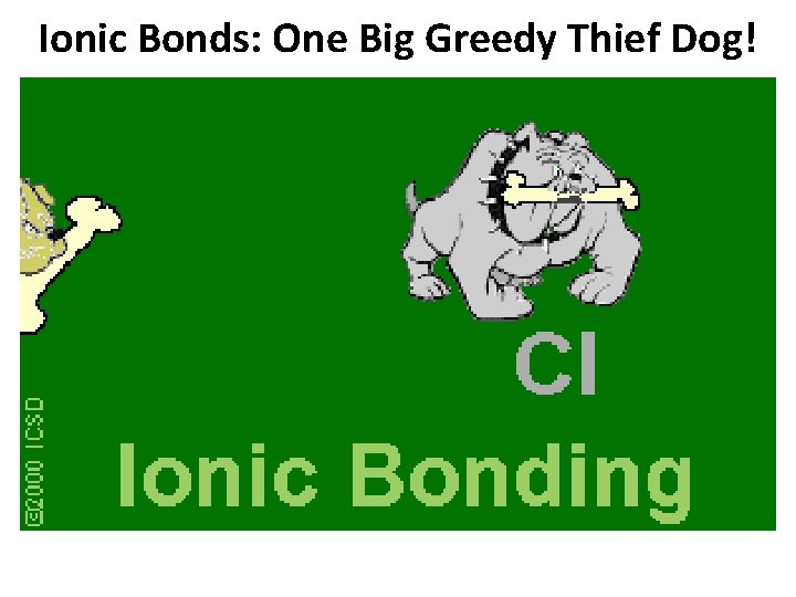Ionic Bonds: One Big Greedy Thief Dog! 