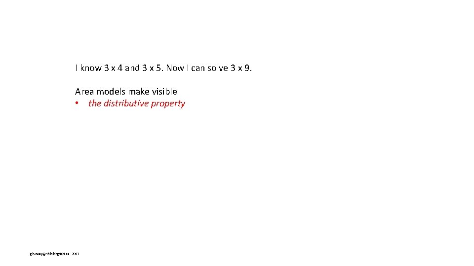 I know 3 x 4 and 3 x 5. Now I can solve 3