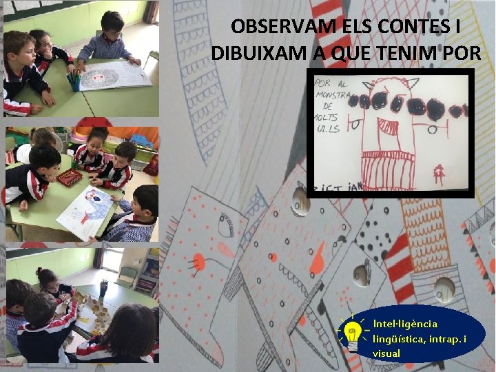OBSERVAM ELS CONTES I DIBUIXAM A QUE TENIM POR Intel·ligència lingüística, intrap. i visual
