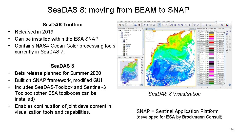 Sea. DAS 8: moving from BEAM to SNAP Sea. DAS Toolbox • Released in